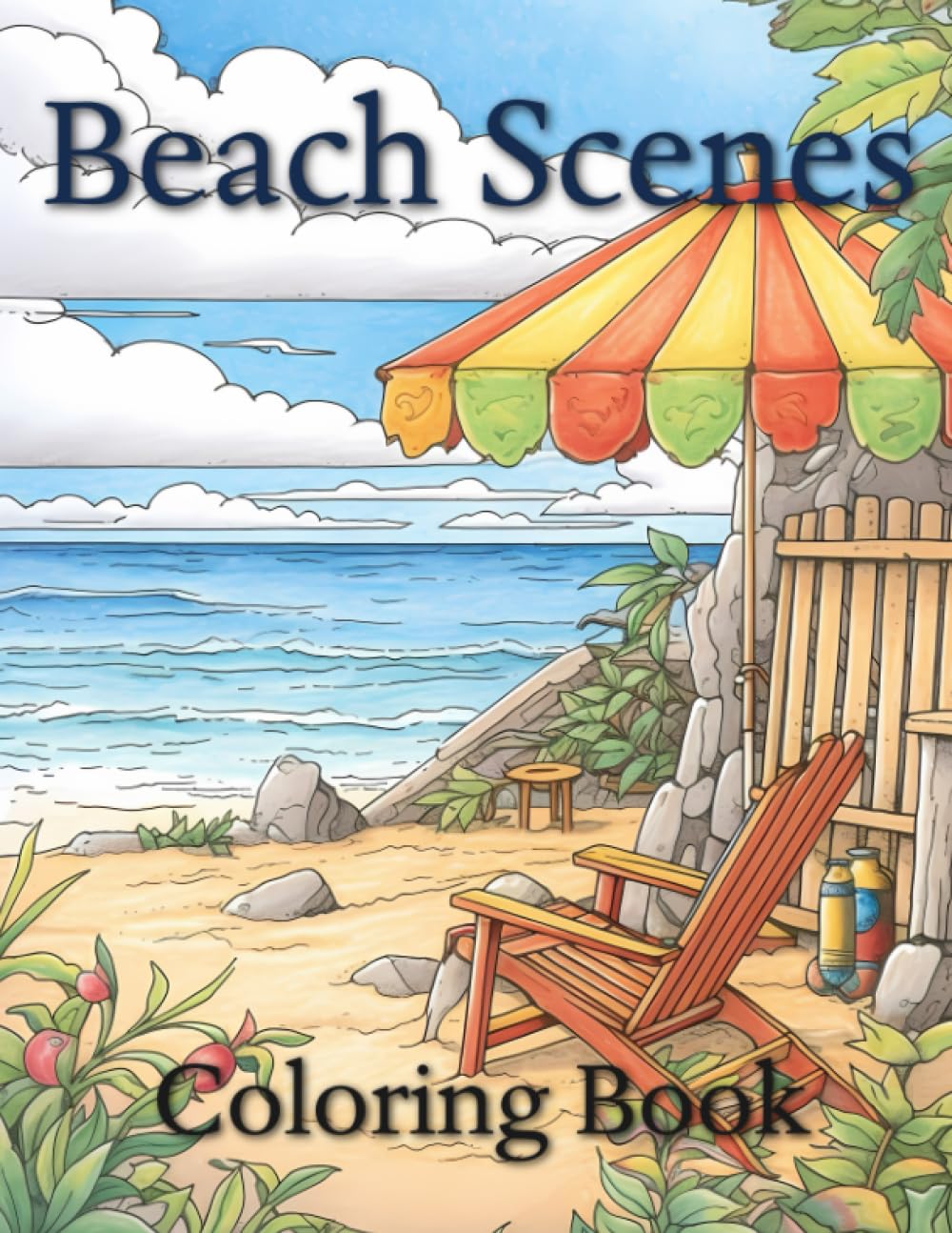 Beach Scenes Coloring Book: Relaxing Tropical Beach Scenes, Peaceful Ocean Landscapes, and Captivating Summer Designs