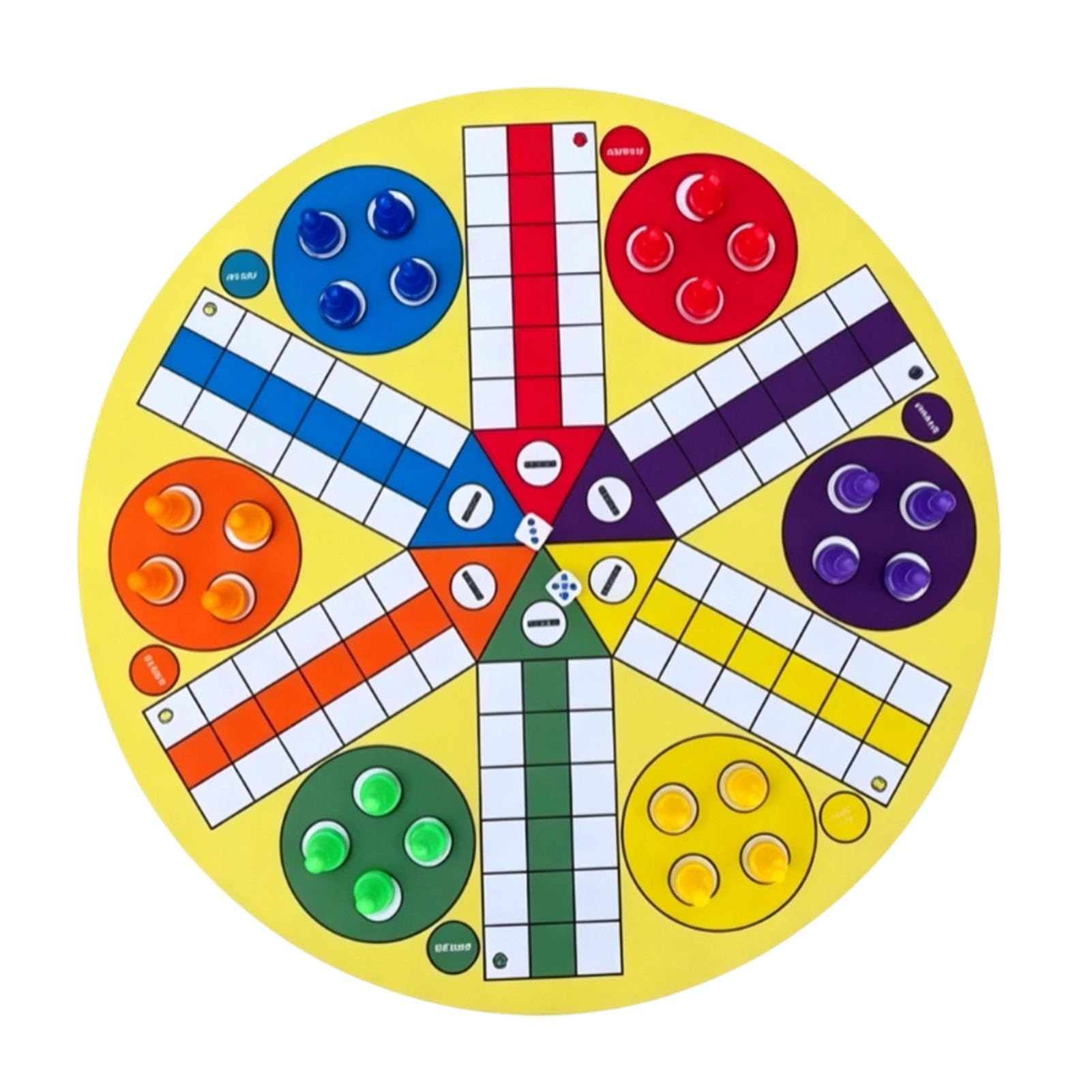 Yctze Gioco da Tavola Ludo Interattivo Grande per Famiglia (Height 23mm | Materiale durevole, ideale per giochi di gruppo, dimensioni 350 mm, sicuro per i bambini