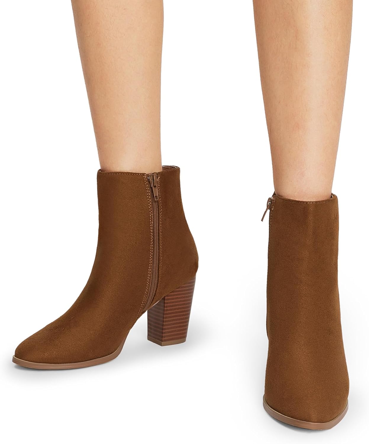 DREAM PAIRS Women's Ankle Boots Chunky Block Heel Booties - Image 8