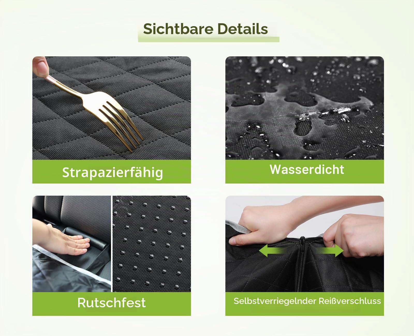 pecute Hundedecke Auto Rückbank 136 * 146 cm, Rücksitz mit Seitenschutz & Sichtfenster, Autositzbezug für Hunde, kofferraumschutz Hund, Kratzfeste & Wasserabweisende