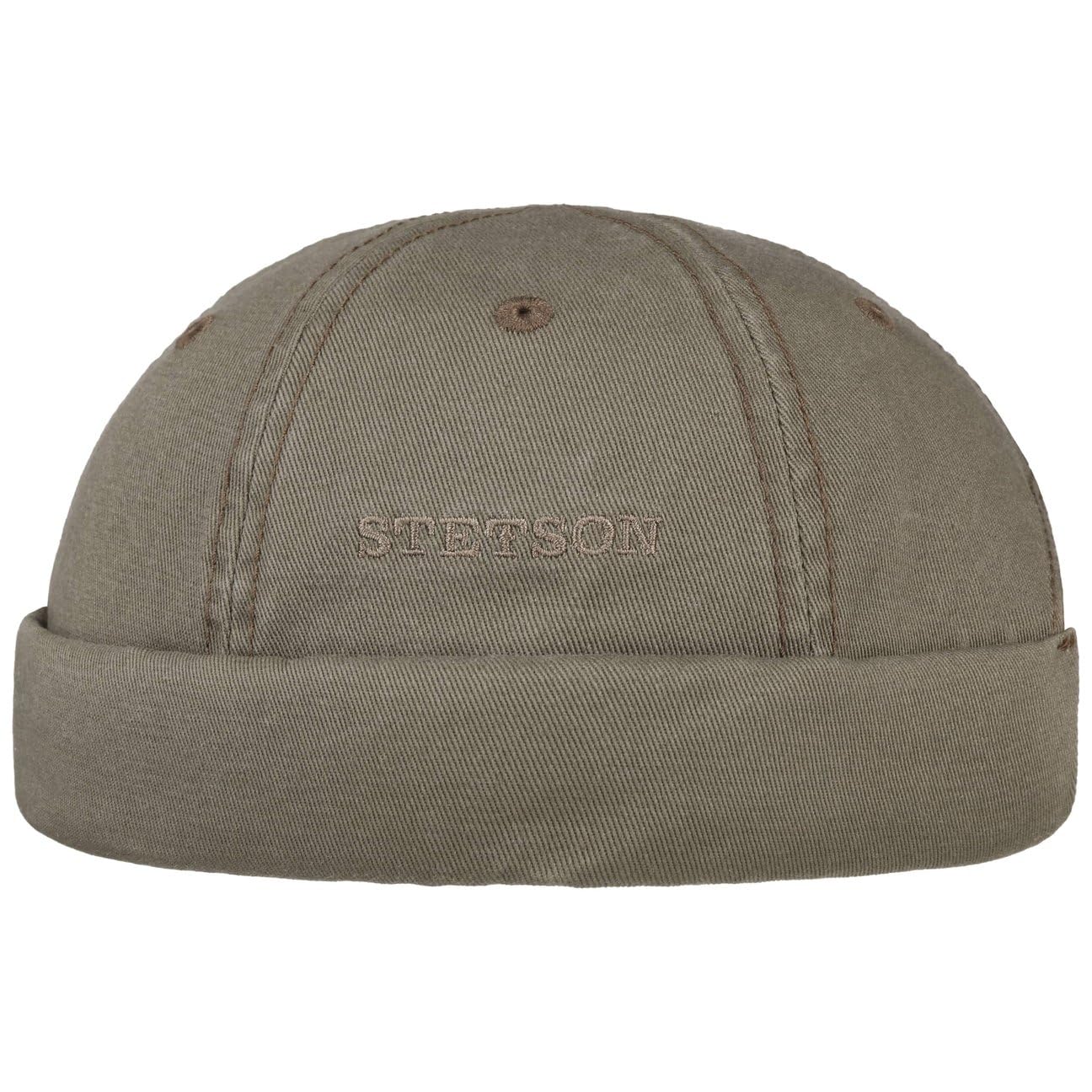 Stetson Ocala Cotton Docker Cap Men - Docker hat Made of 100% Cotton - Docker hat with Factor 40 UV Protection - Summer/Winter Olive L (58-59 cm)