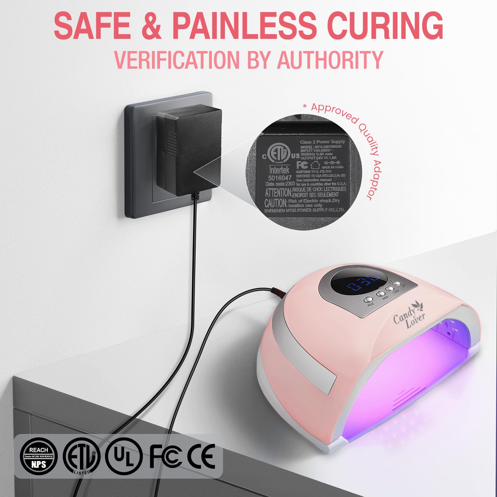 Amazon.co.jp: Candy Lover ネイル用UVライト 132W ネイルランプ LED