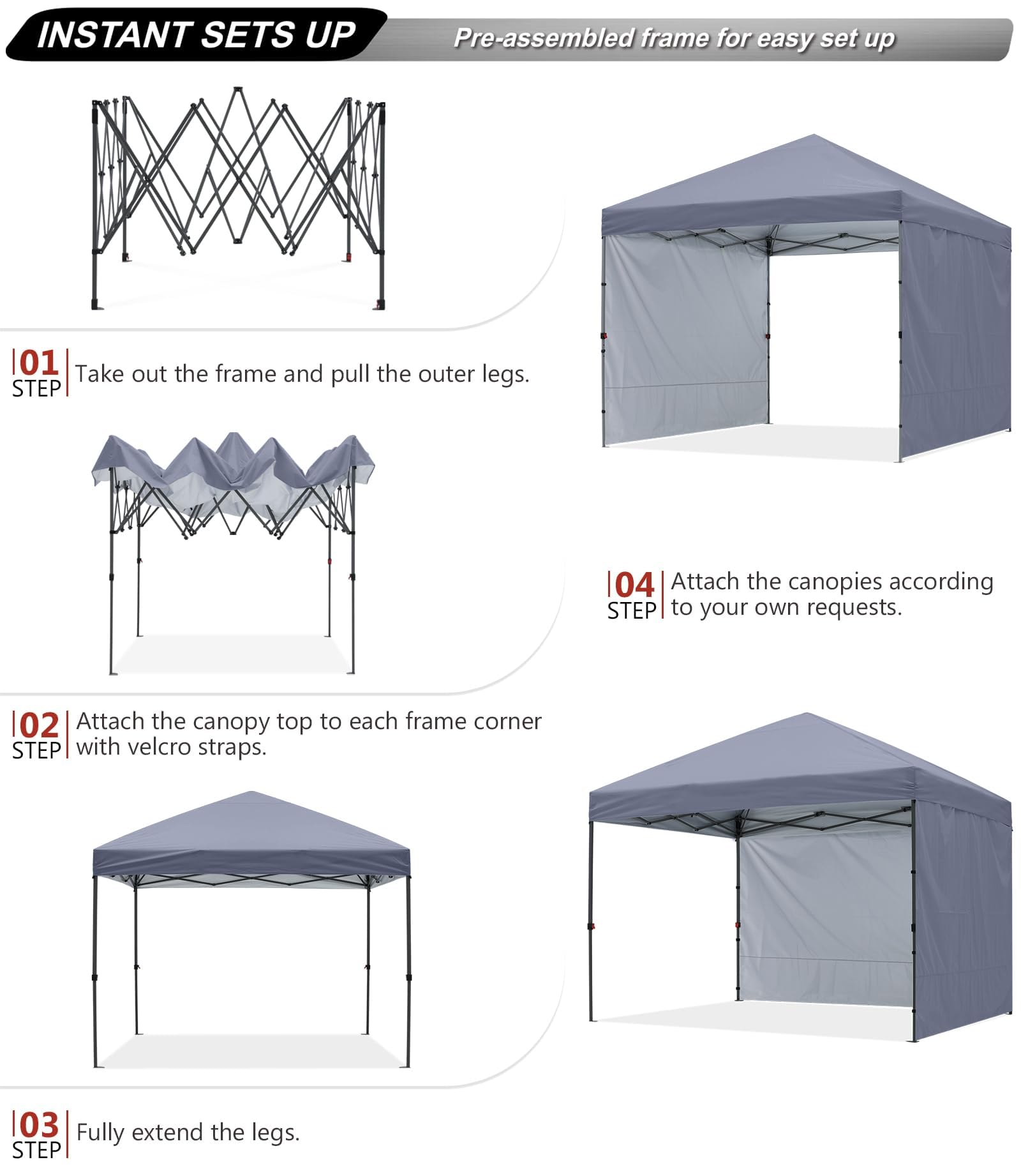 Amazon | ABCCANOPY ワンタッチテント タープ テント 3mx3m 2.5mx2.5m