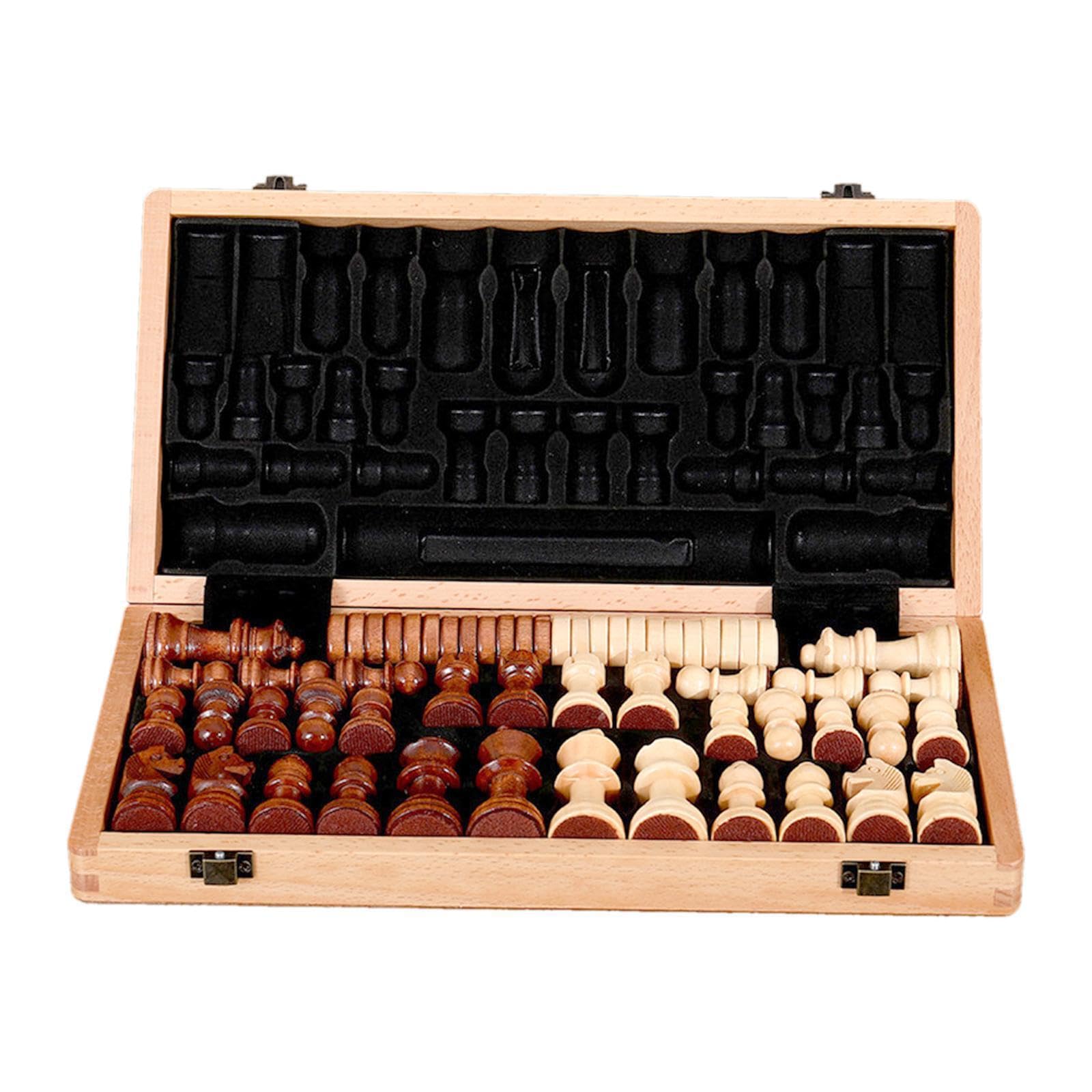 Elegante set di scacchi e dama portatile che semplifica il | gioco migliorando allo stesso tempo le capacità di pensiero. Set di scacchi per principianti con custodia da viaggio per