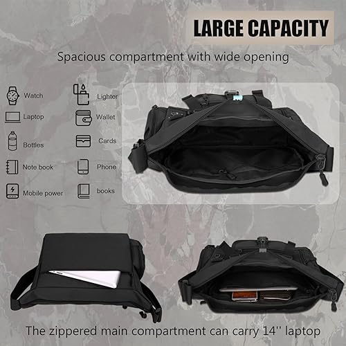 Miniatura 4 de Protector Plus Bolso de mensajero táctico para hombre Militar Molle Sling Hombro Pack (Parche)