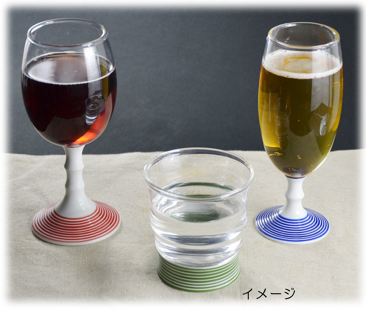 Amazon.co.jp: 有田焼 浪漫グラス ビール (化粧箱入) ライン (グリーン
