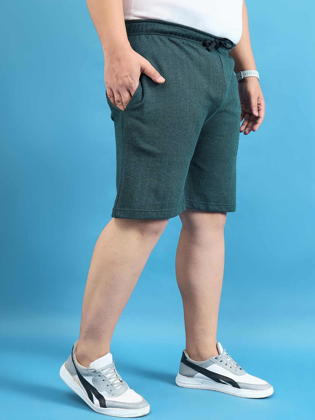 Bigbanana Pantaloncini solidi da uomo vestibilità regolare taglie forti