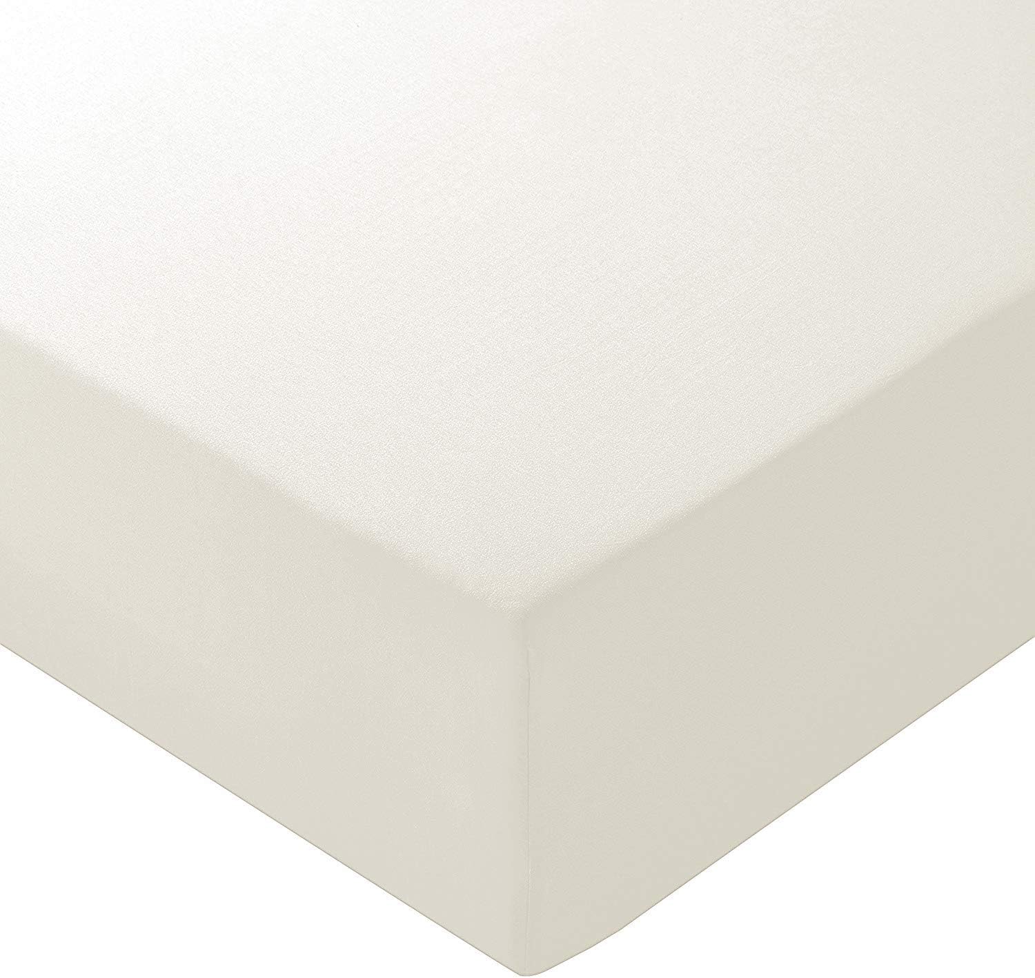 NIYS Luxury Bedding 100 Egyptian Cotton 10"/25CM Fitted Sheets (Cream