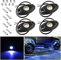 Vista 9 de Luces de roca para camiones, 4 módulos de luces LED de roca, impermeables IP67, kits de luces de neón de roca para camioneta ATV todoterreno SUV