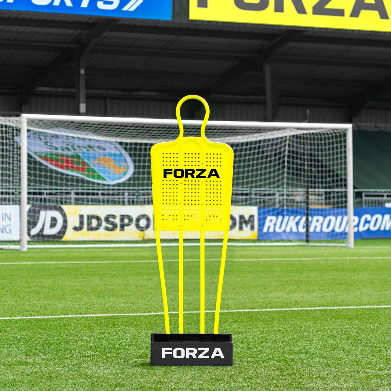 FORZA 2-in-1 Rebound Block & Mannequin Base | Soccer Training Tool for Free Kick Practice & Ball Control Drills | Optional Mannequins in Three Sizes