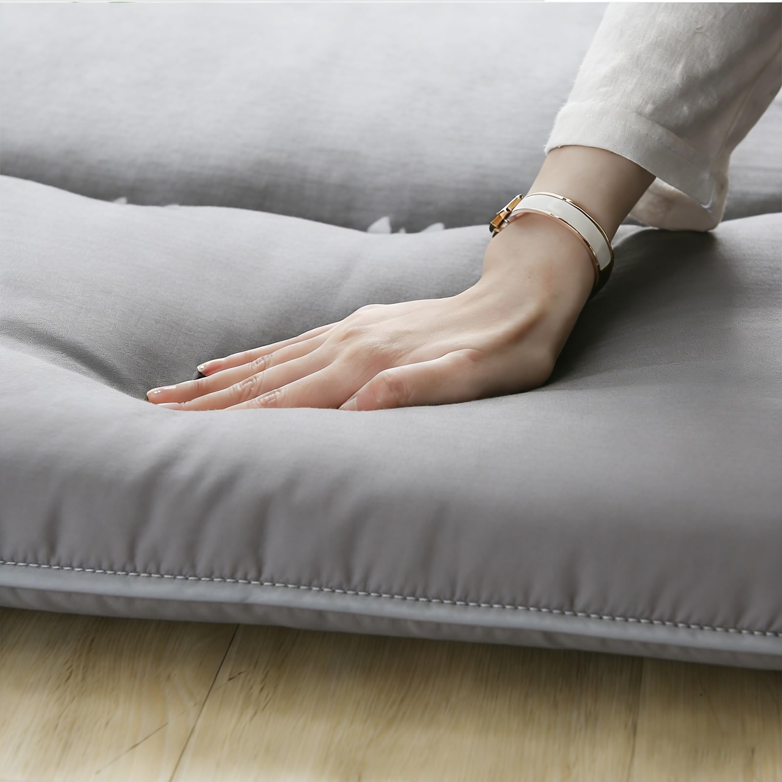 Matelas De Sol Pliable Et Enroulable, Tatami Japonais Épais, Antidérapant Et Respirant, pour Dortoir(90 x 190 cm)