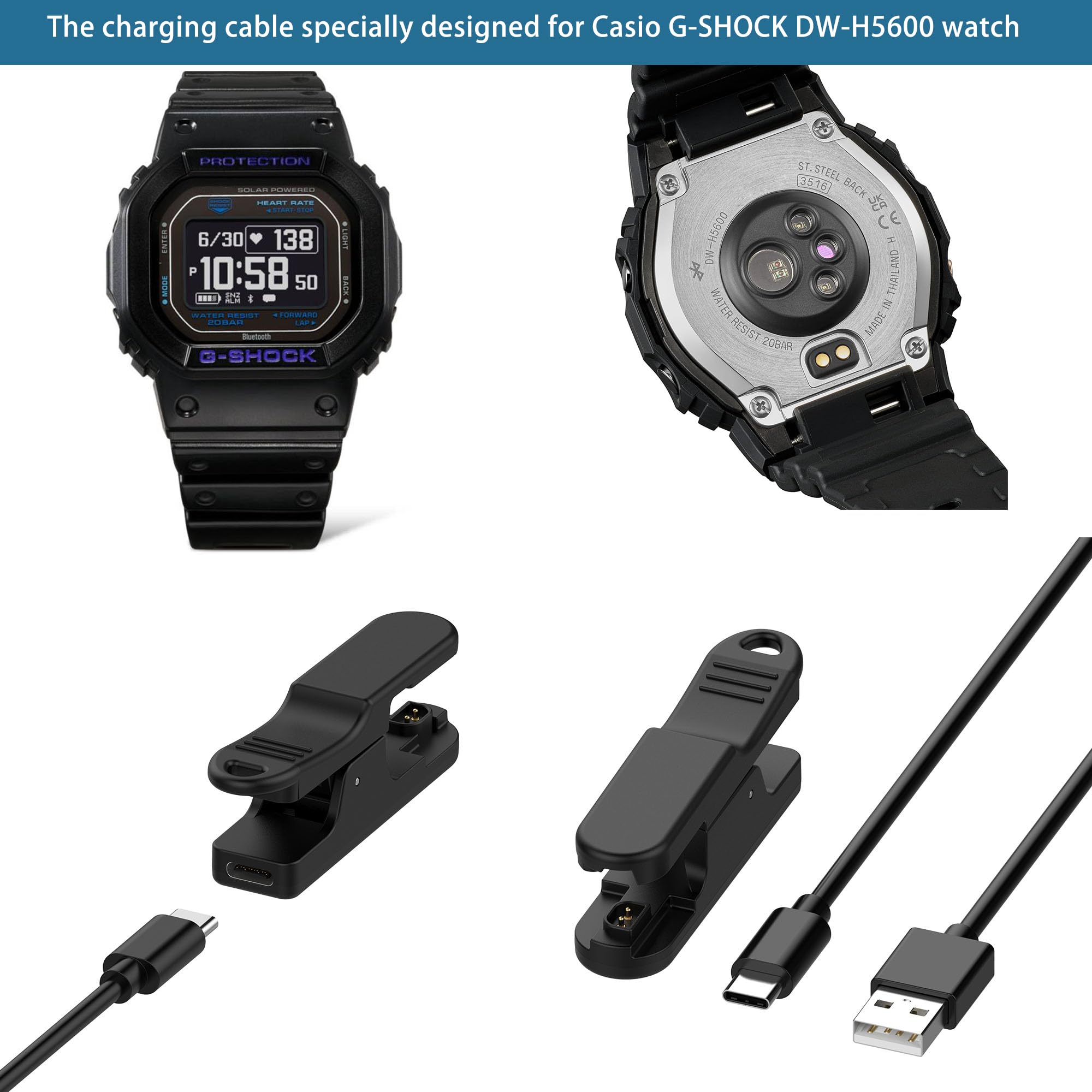 Amazon.com: for Casio G-Shock DW-H5600 Watch Charger Cradle