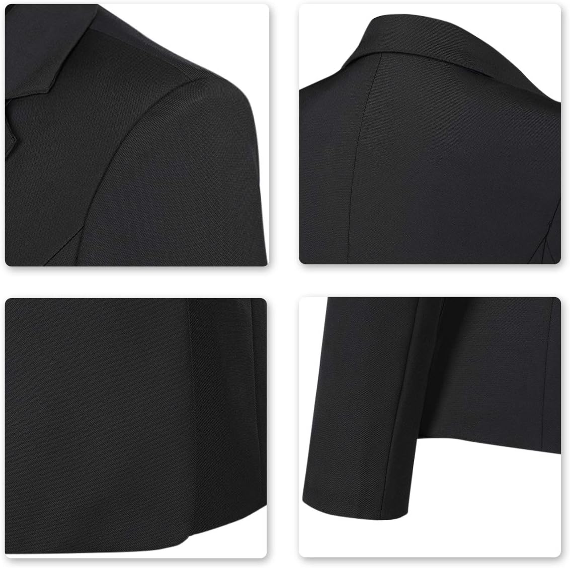 YYNUDA Women's Casual Long Sleeve Two Button Suit Jacket Work Office Blazer Jacket - Image 5