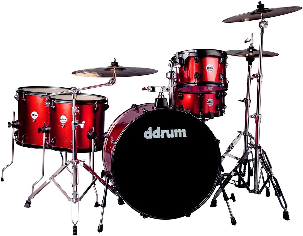 ddrum J2R 524 RSP Piece Drum Set, Red Sparkle