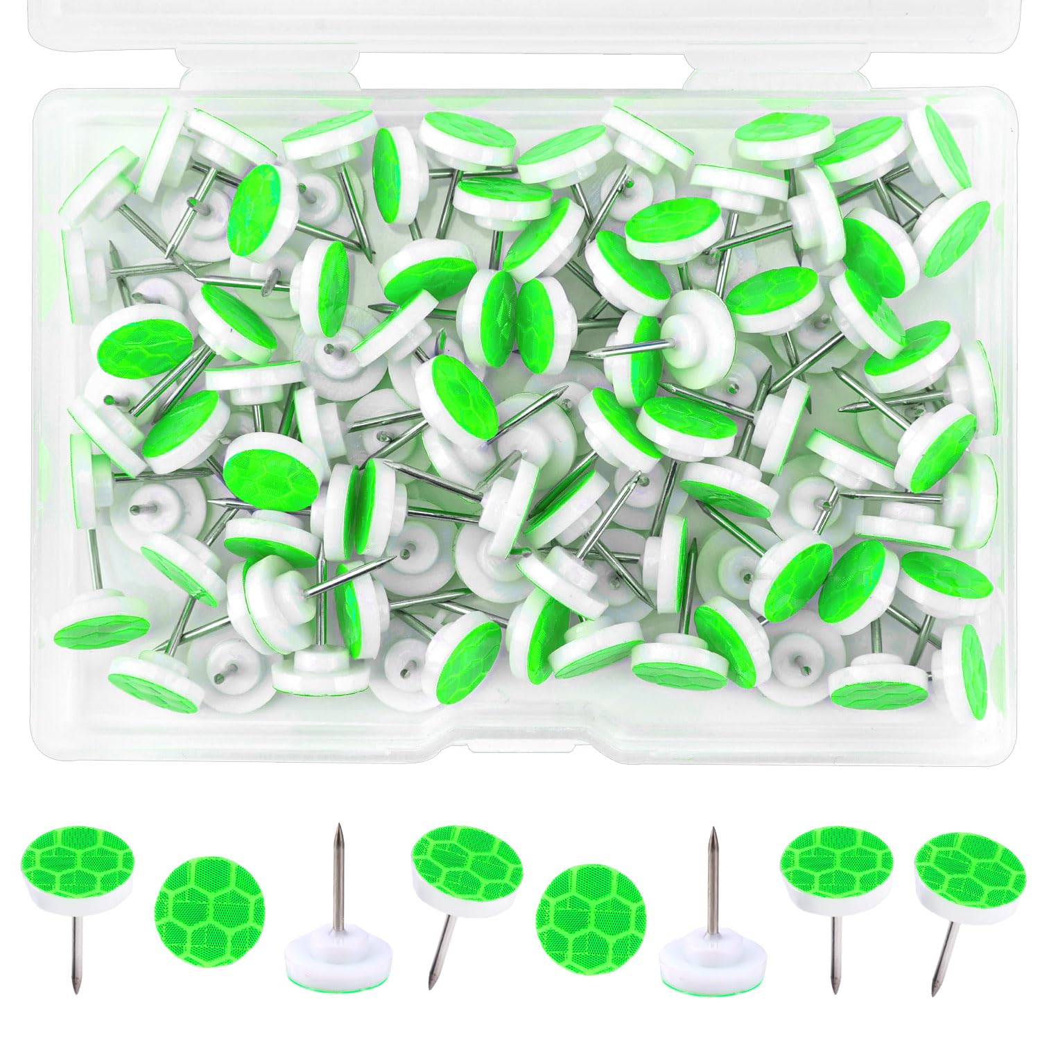 HONMEET Thumb Tacks For Wall Reflective Tacks Metal 100pcs - View #13