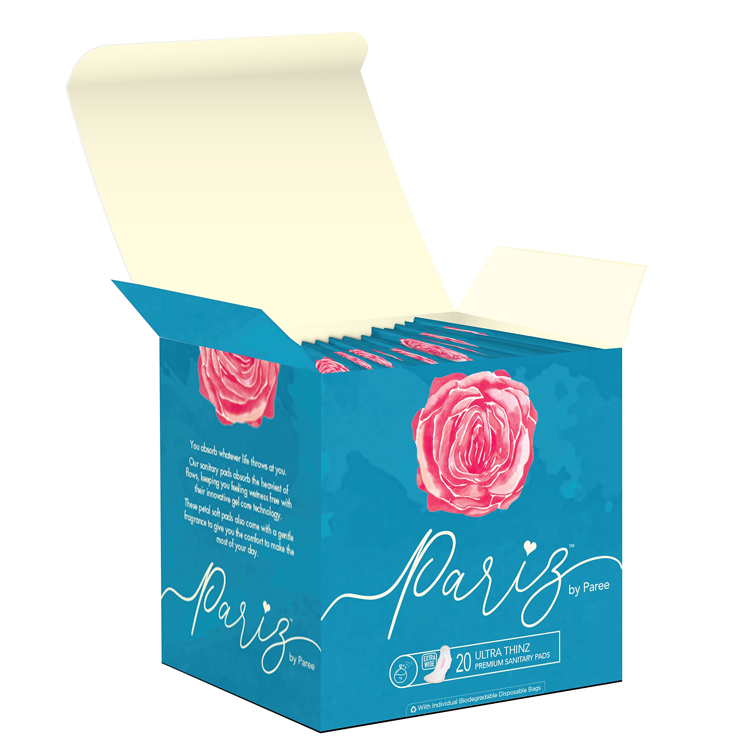 Paree Pariz Premium Ultra Thinz cottony Soft Sanitary Pads, XL, 20 Count (B07PXSMF8H) Amazon Price History, Amazon Price Tracker