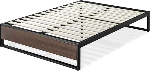 Miniatura 8 de Zinus Suzanne - Cama de plataforma de 6 pulgadas sin cabecero, Madera Acero Contrachapado, Gris (Grey Wash)