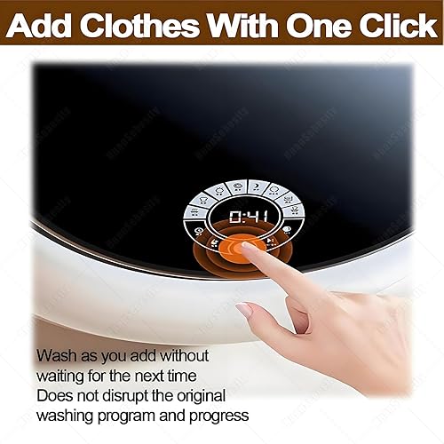 Miniatura 3 de Mini máquina de lavandería de 6.6 lbs, lavadora de tambor frontal totalmente automática portátil, mini lavadora montada en la pared, lavadora y