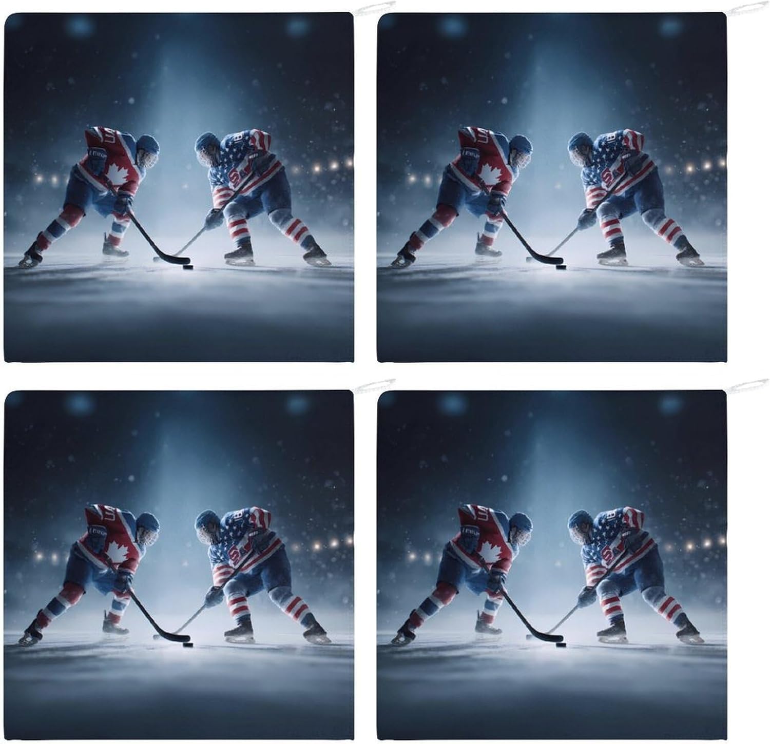 Ice Hockey Hockey Sports Hand Towels for Bathroom Handkerchief | Absorbent,with Hanging Loop,Kitchen Towels,for Home Hotel,Soft