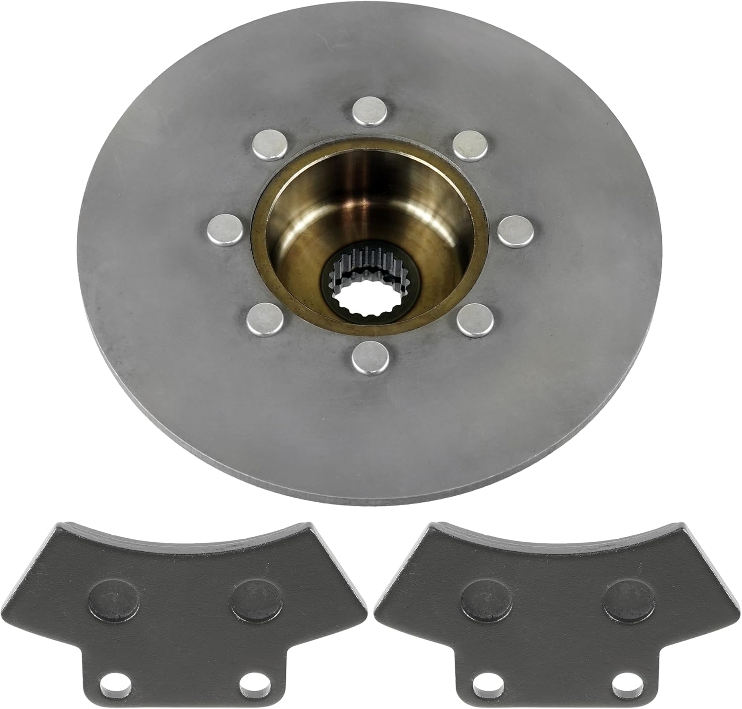 Caltric Rear Brake Disc Rotor with Pads Compatible with Polaris Sportsman 500 4x4 1996 1997 Except 6x6