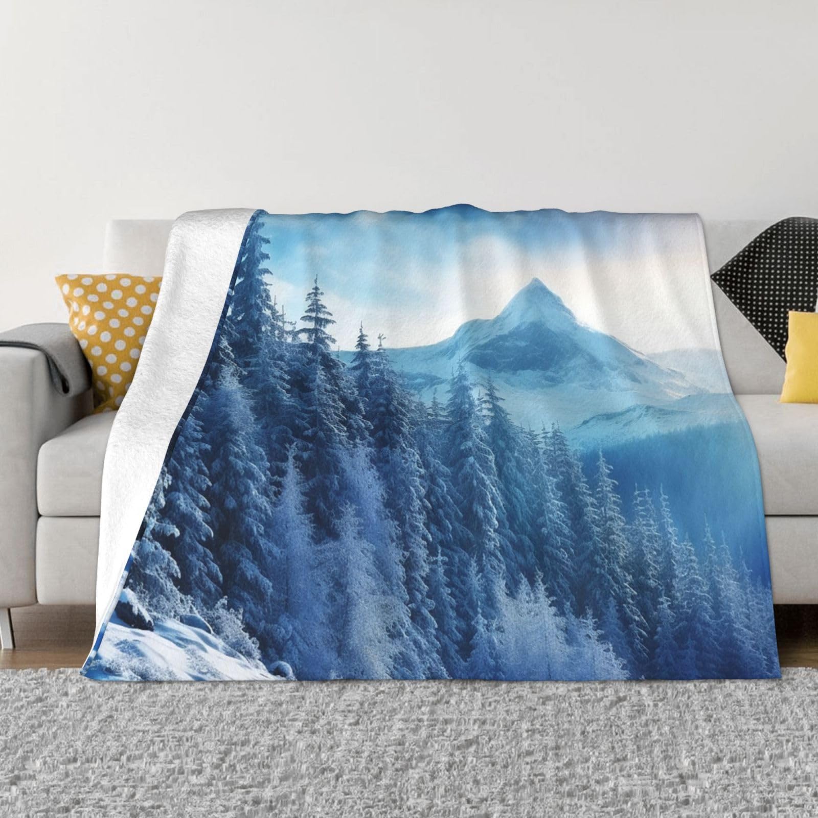 Couverture de salon légère contre le froid, plaid polaire 203x152cm