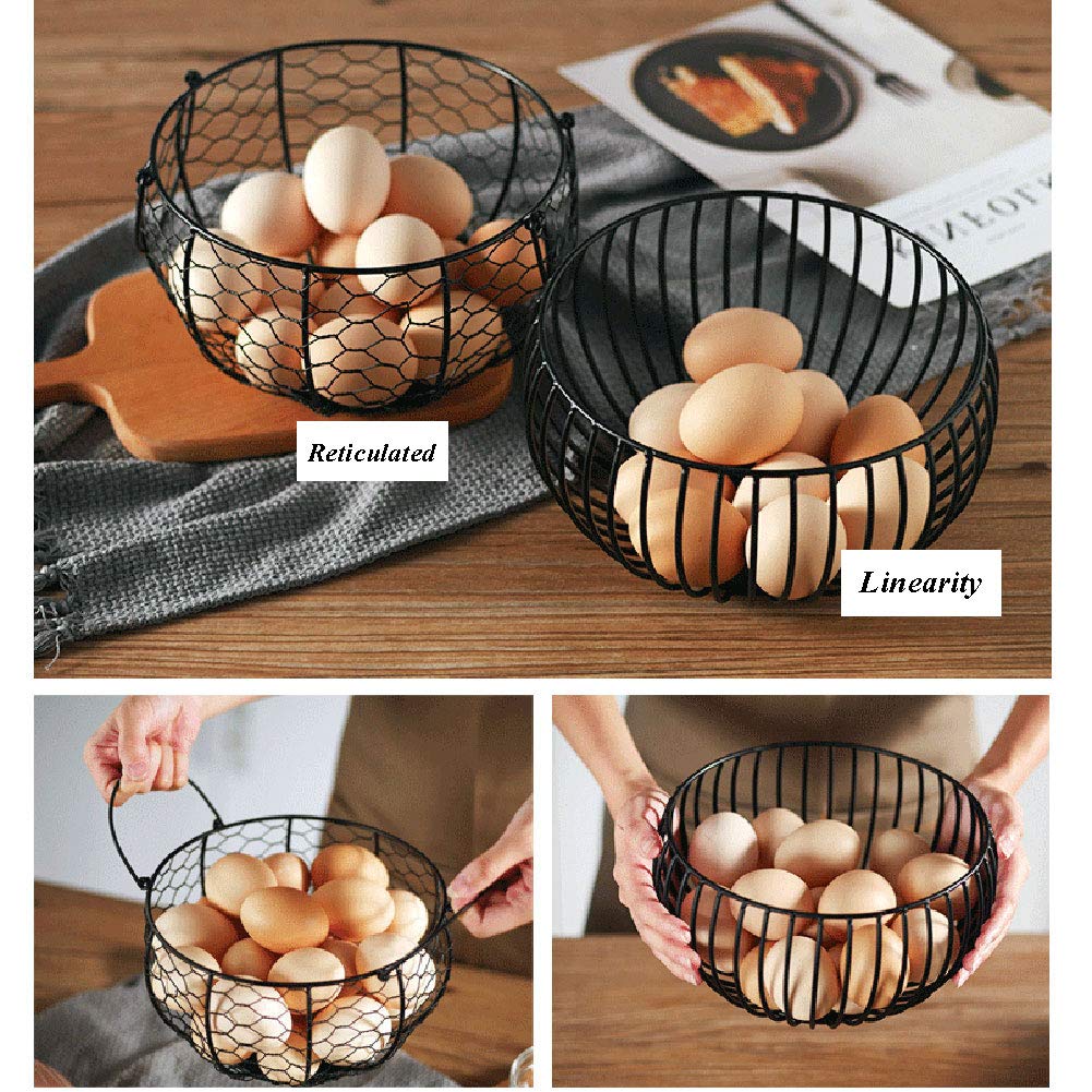 Hopeyhfm Panier à œufs En Fil Métallique Avec Housse En