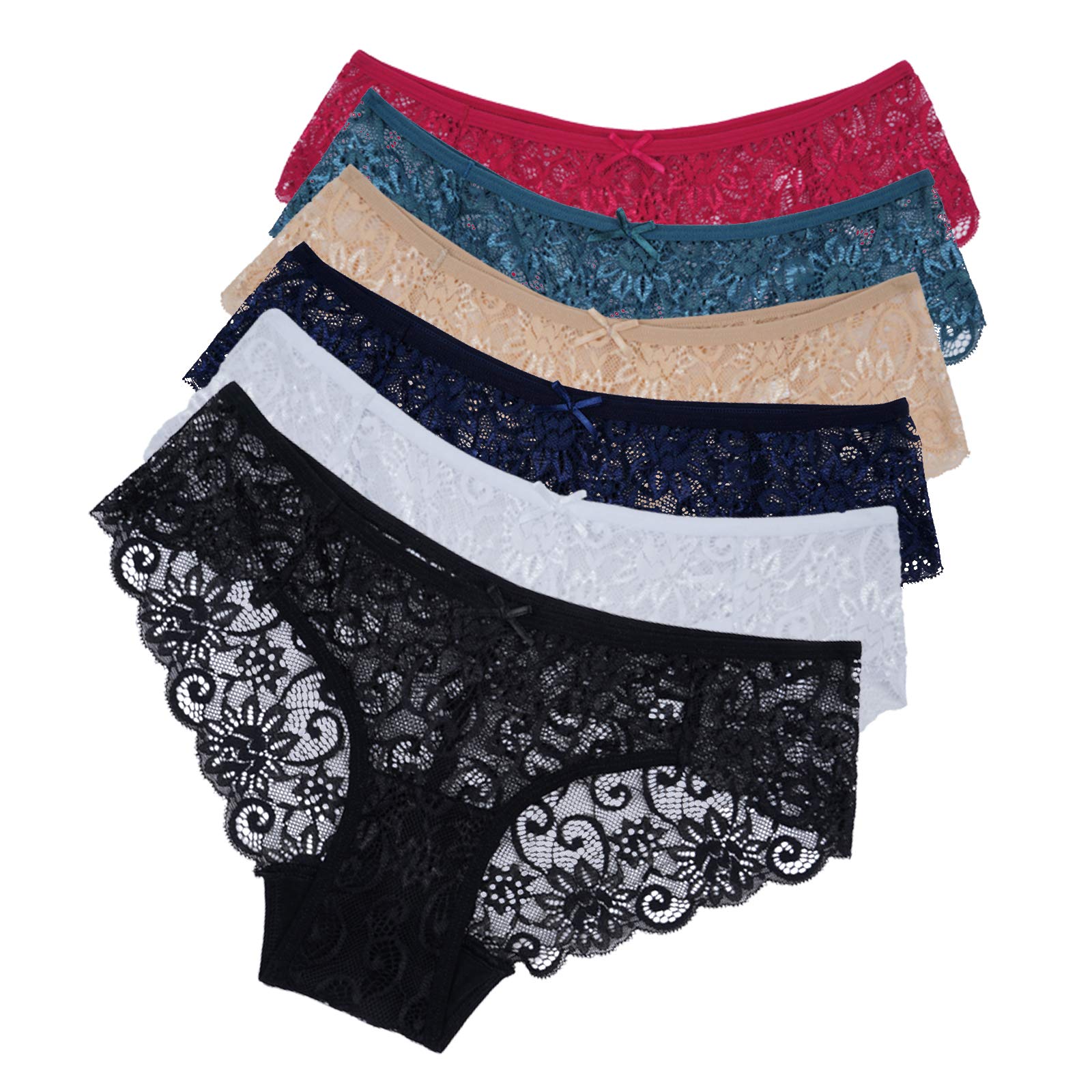 Sponsored Ad – Multipack Women Lace Briefs Ultra Thin Lace Panties Sexy Underwear Low Rise Soft Bikini