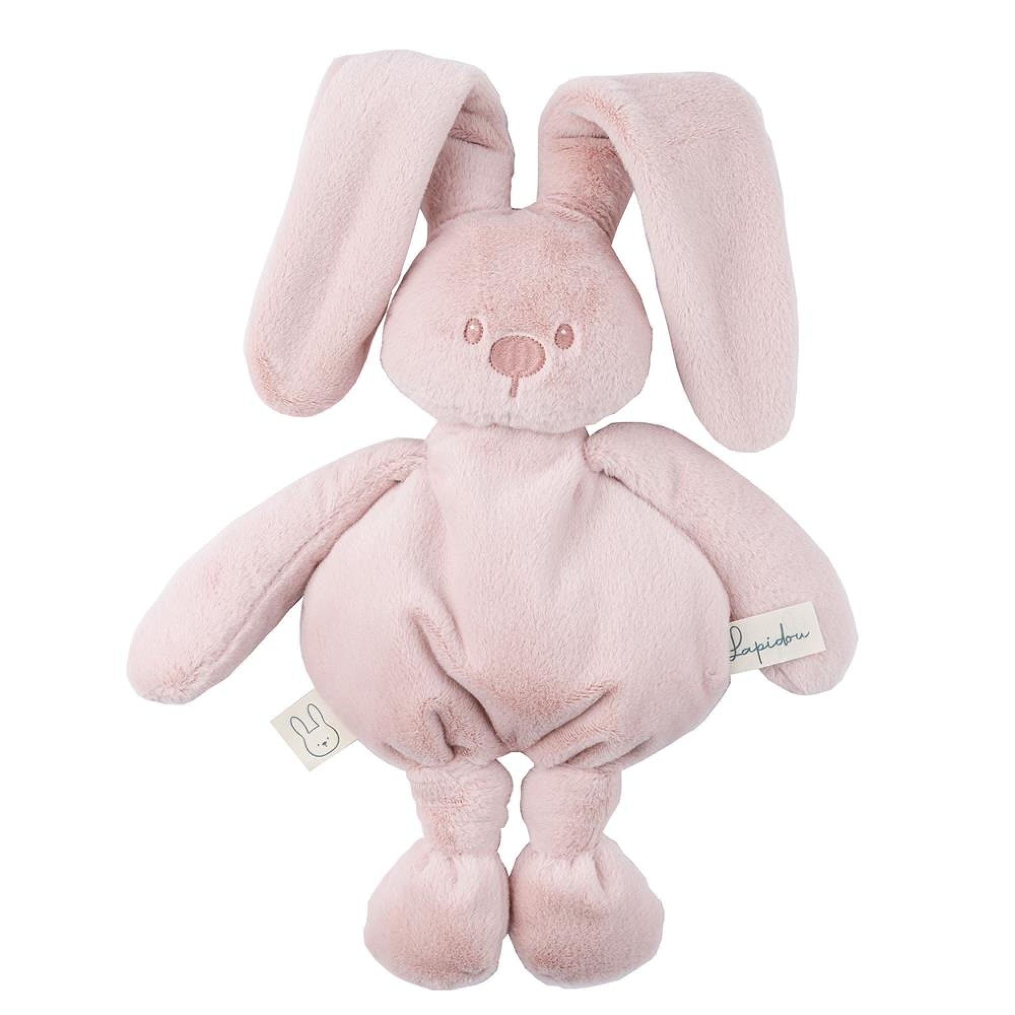 Nattou Lapidou Plush Plush Toy 30 cm - Plush Rabbit - Baby Gift - Maternity Gift - Powder Pink
