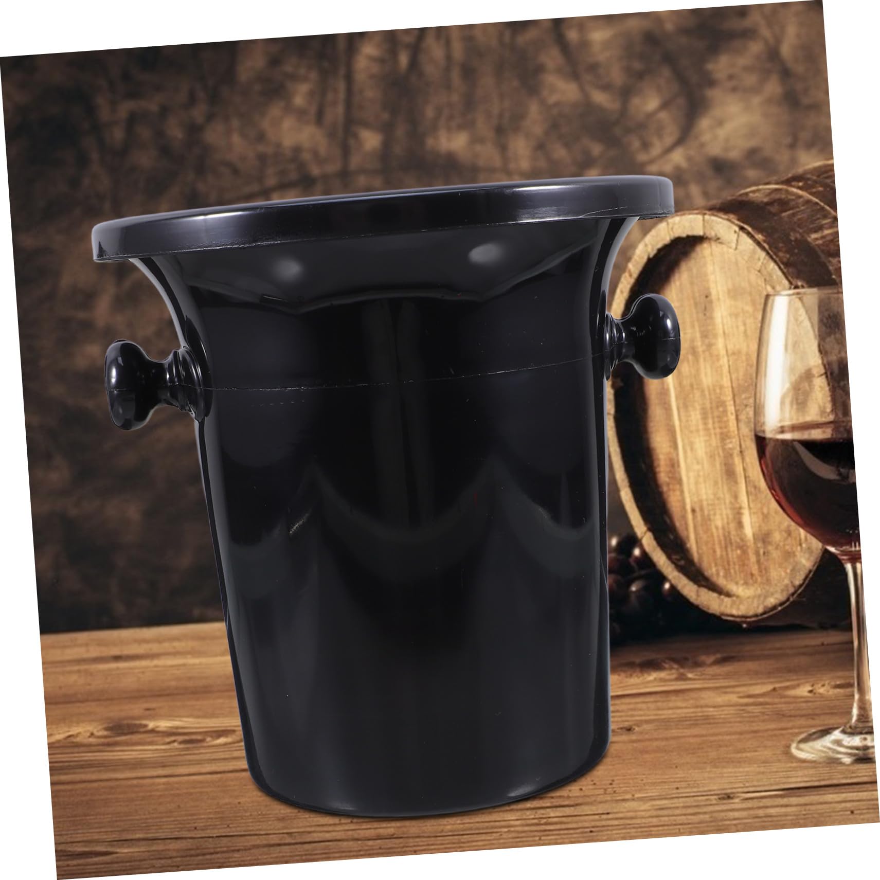 IMIKEYA 4 Piezas Cubos para Vino Redondos Doble Asa Escupideras y Cubos de Hielo para Cata y Barra Accesorios Occidentales para Degustación