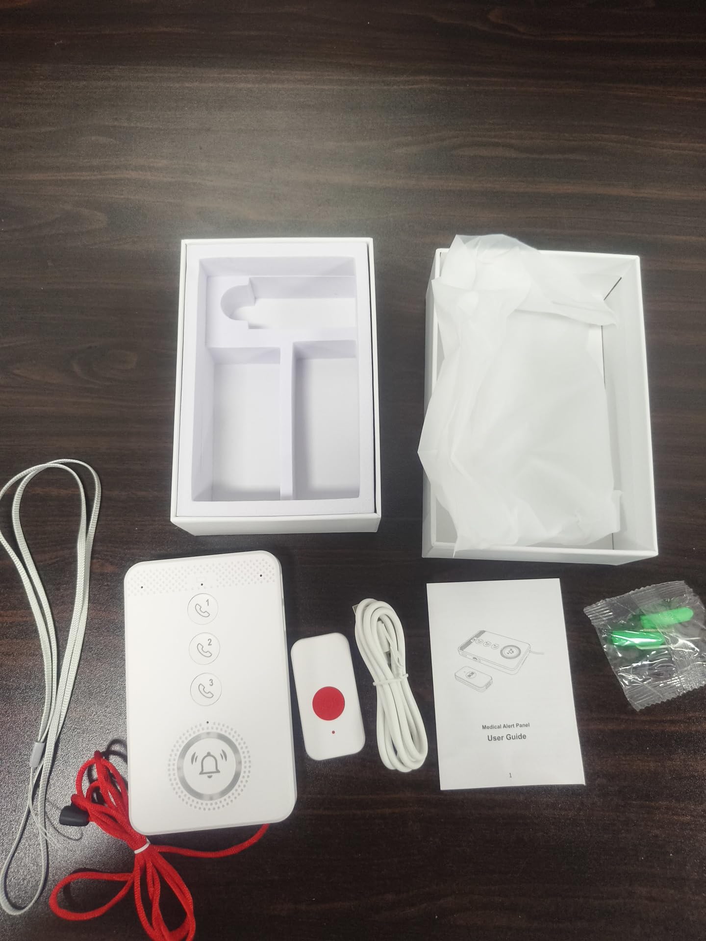 Walmeck Pulsante di Emergenza SOS 4G, di Chiamata per Anziani Cercapersone Wireless, di Allarme di Soccorso Avanzato con Notifica Telefonica Intercom Bidirezionale, Allarme Chiamante