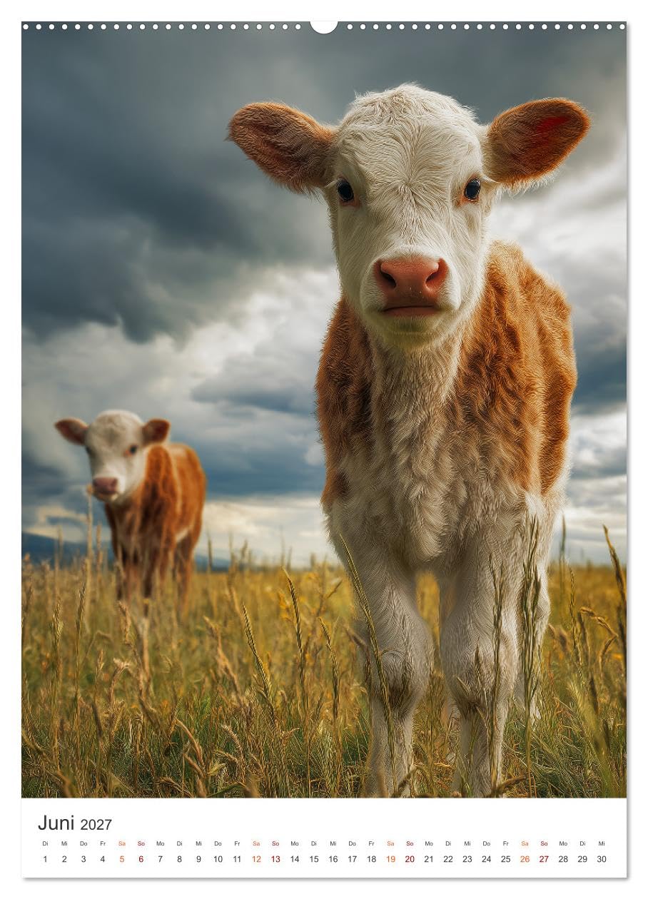 Die Liebe zur Kuh (hochwertiger Premium Wandkalender 2027 DIN A2 hoch), Kunstdruck in Hochglanz: Kühe, wie man sie noch nie gesehen hat: majestätisch, ... die staunen lassen. (CALVENDO Tiere)