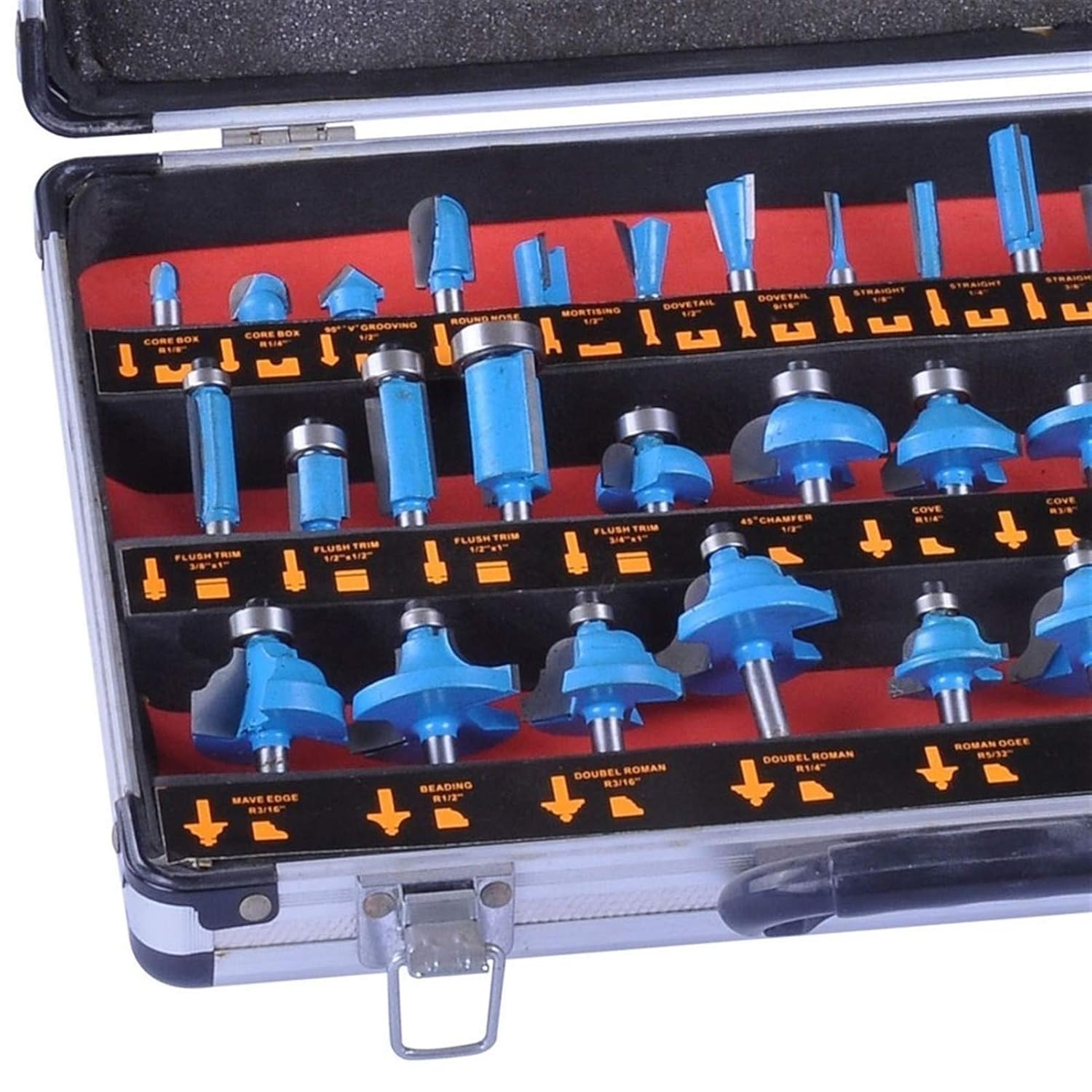 35PCS 1/4" （6.35ミリメートル）ルータービットセットのプロフェッショナルシャンク超硬ルーターはカッターセット+