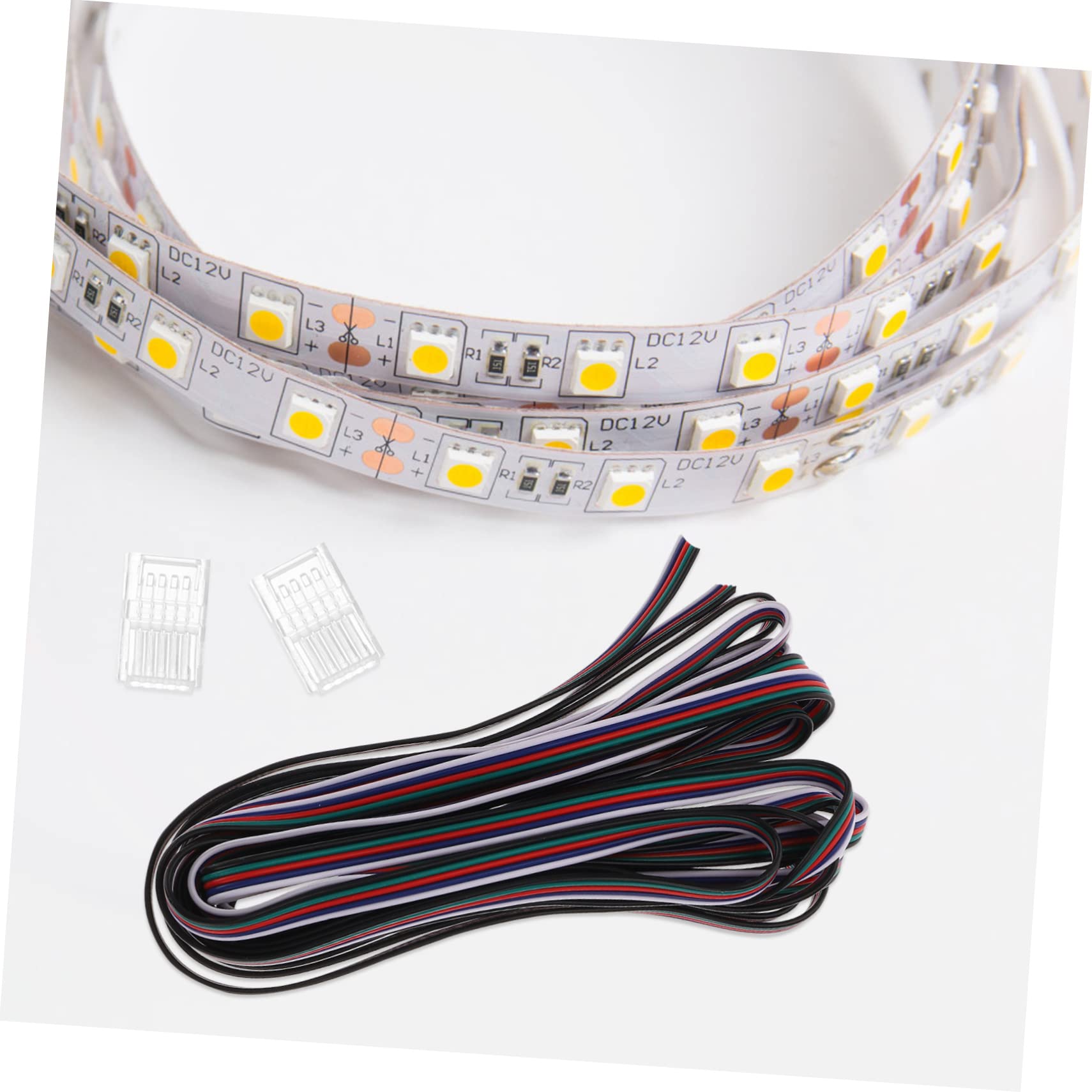 OUNONA 3 Set Connettori LED Saldabili Pin Kit Collegamento per Strisce LED Rgb Facile Installazione e Design Stabile Connettori Cavo Flessibile