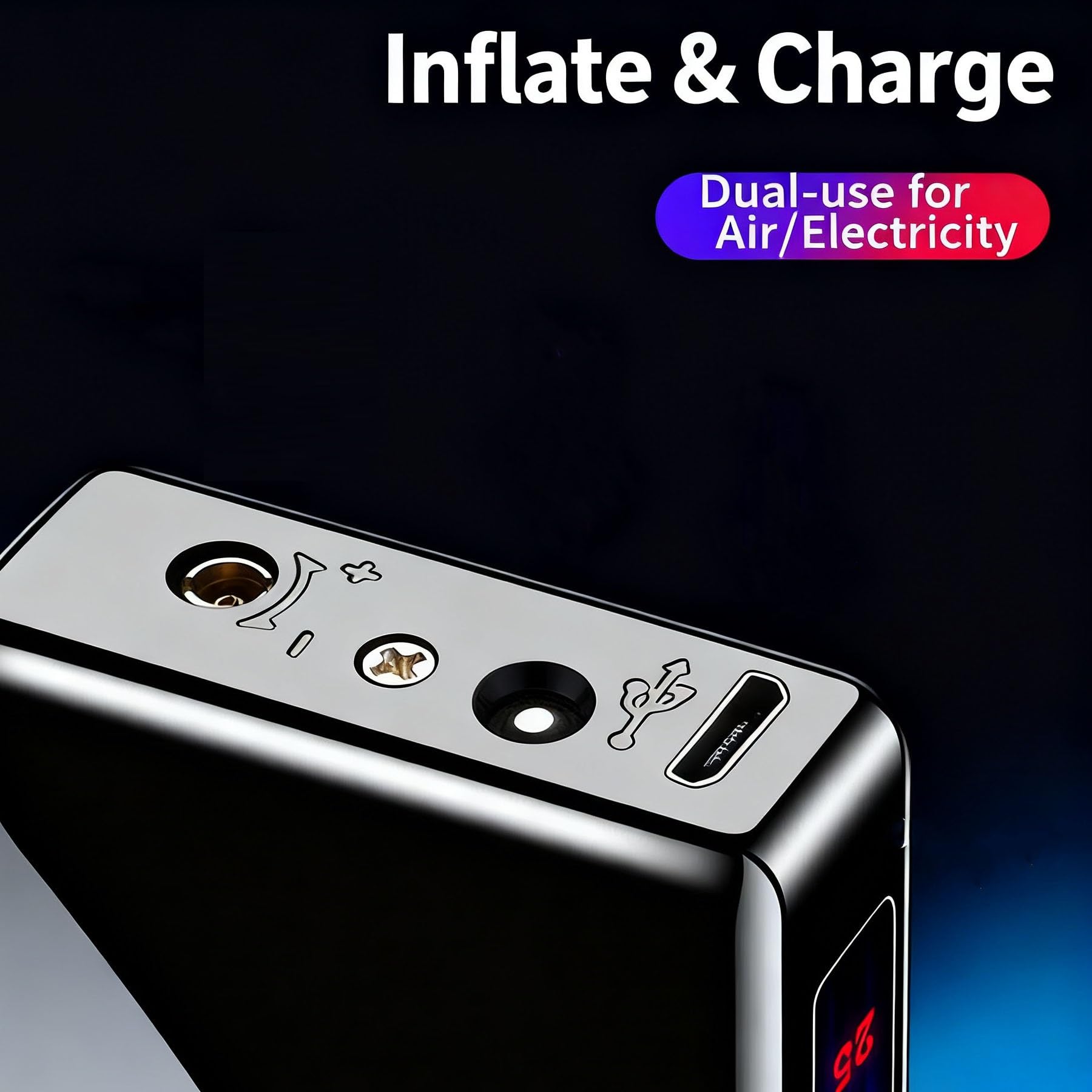 Briquet torche au butane résistant au vent et rechargeable, avec lumière LED, idéal pour l'extérieur, les bougies, le camping, la randonnée, design durable et portable
