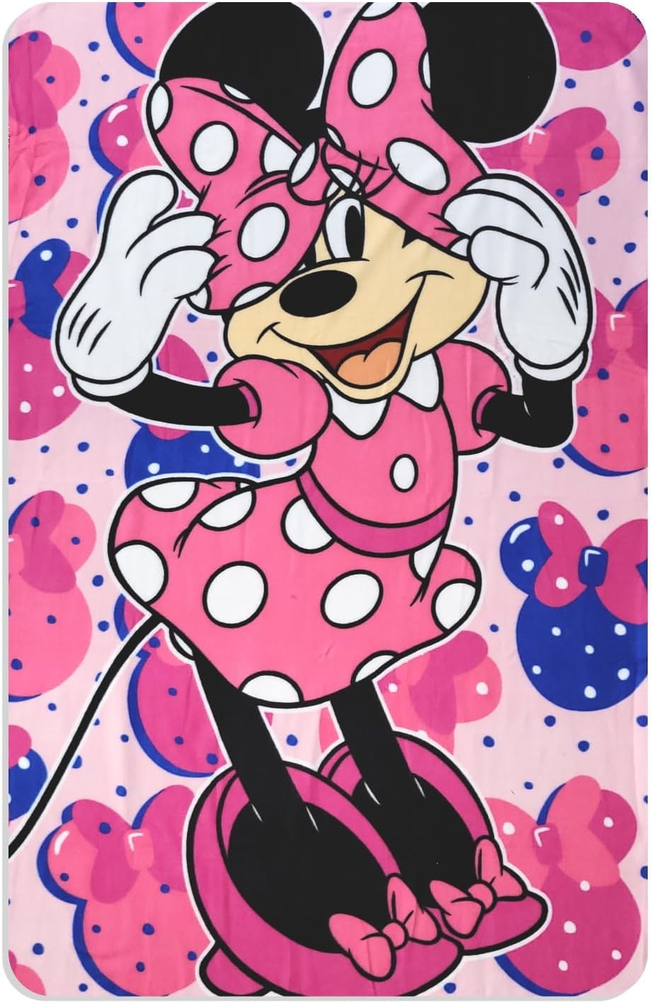 MinnieMouse Cozy Fleece Throw Blanket 40 x 60 (Smile)