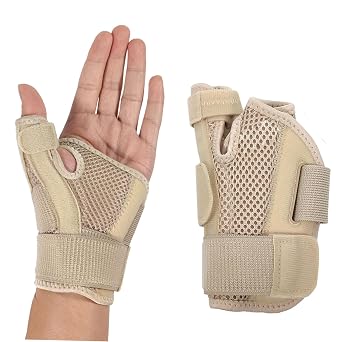 Thumb Splint with Wrist Brace 2 pcs Thumb Support Brace for Wrist Hand Thumb Stabilizer Fits Both Right Left Hand for Men and Women