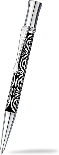 Miniatura 2 de Pluma en un nudo celta Trinity grabado diseño en colores negro y plateado