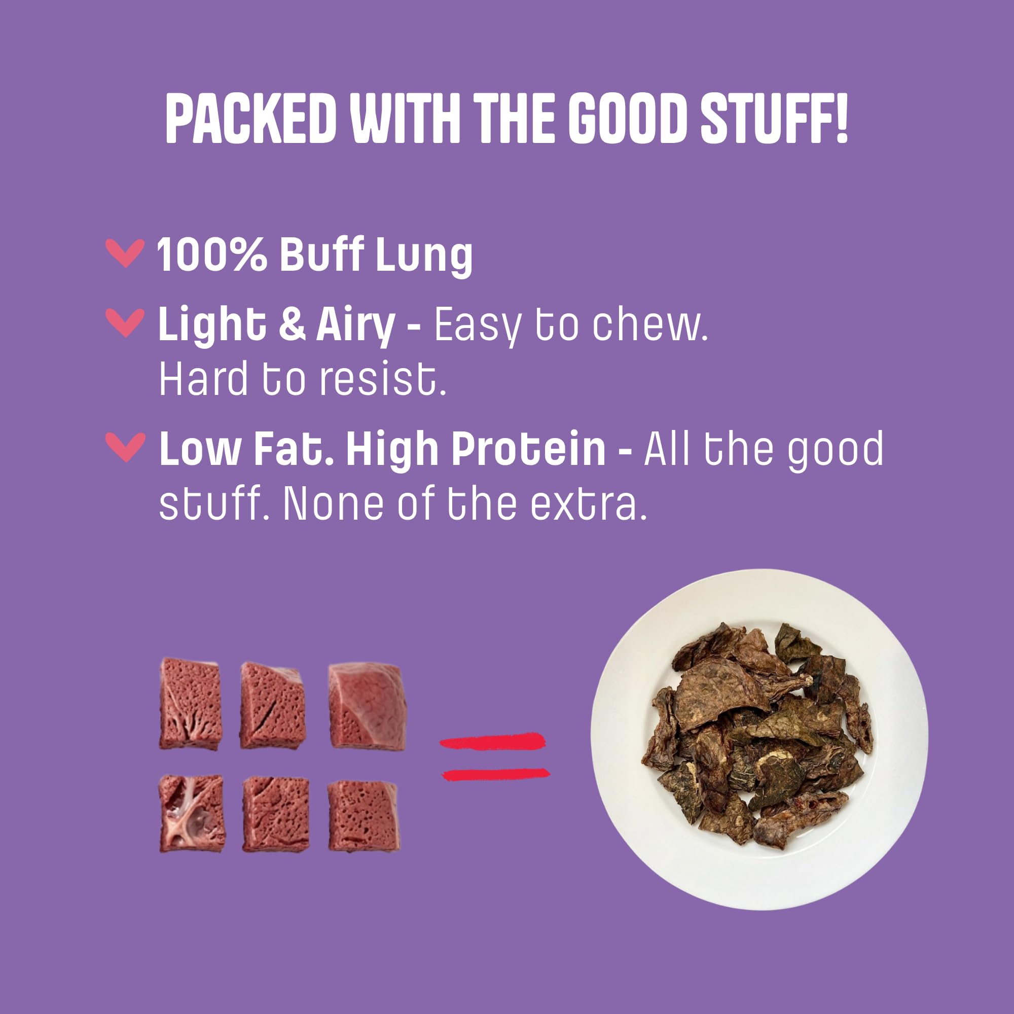 Muttley Crew Buff Lung Dog Jerky with Real Buff Lung | Healthy Adult Dog Treats for Easy Digestion | All Natural (75 Grams) 1