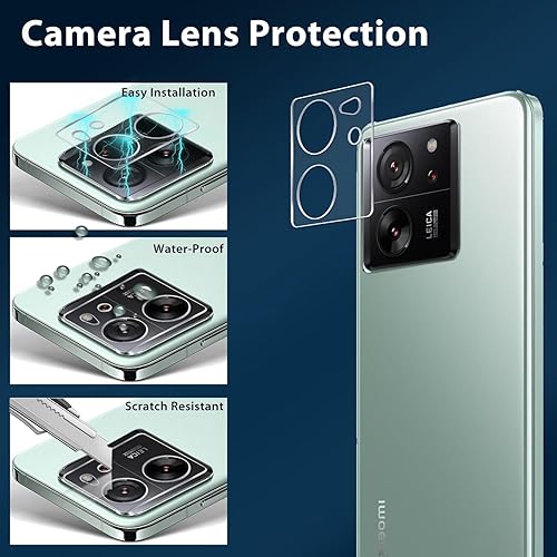 Miniatura 5 de Paquete de 2+2 para Xiaomi 13TXiaomi 13T Pro Privacidad Vidrio Templado Protector de Pantalla y Protector de Lente de Cámara, Película Anti-Spy 9H