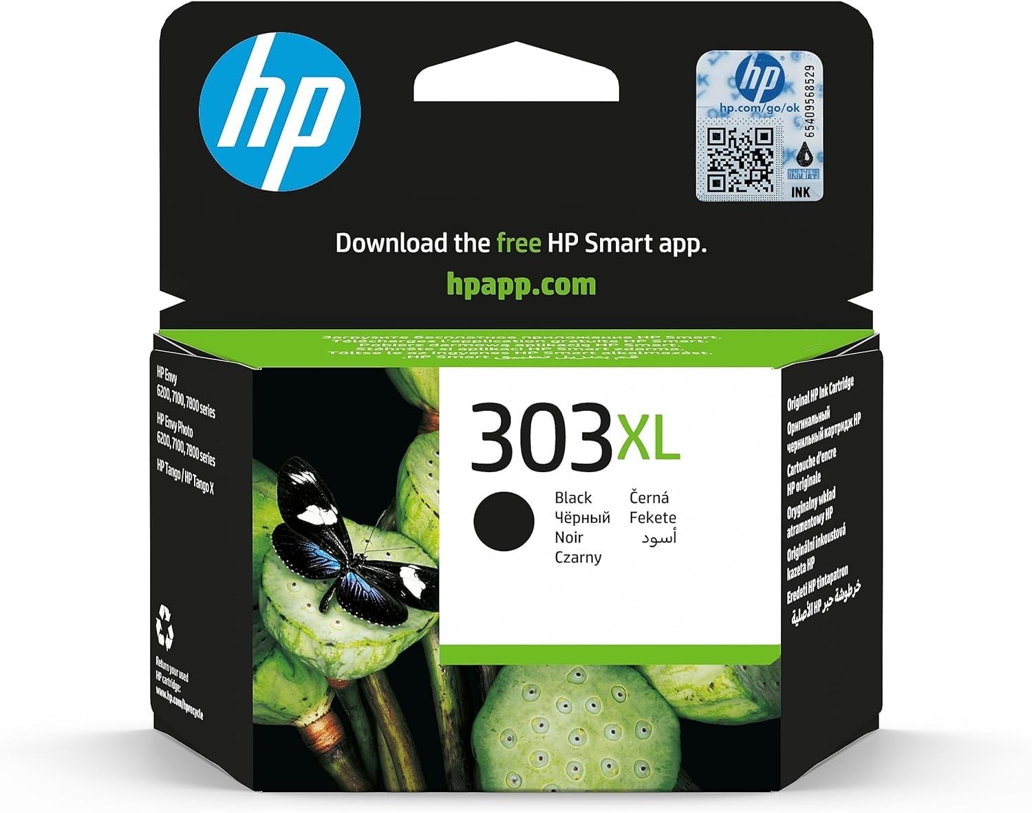 HP 303XL Nero, T6N04AE, Cartuccia Originale, Alta Capacità, Compatibile con Stampanti Tango e Tango X e Envy 6220, 6230, 6232, 6234, 7130, 7134 e 7830