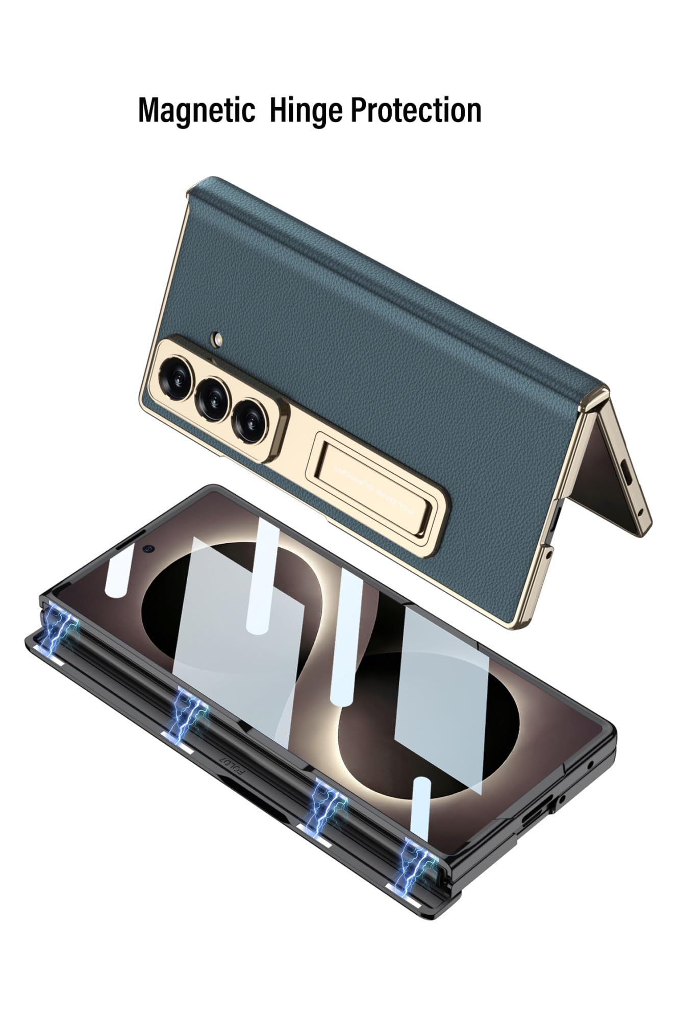 Compatibile con Samsung Galaxy Z Fold 8 Ultra Hinge Case Full Cover Protezione Cerniera Rosa