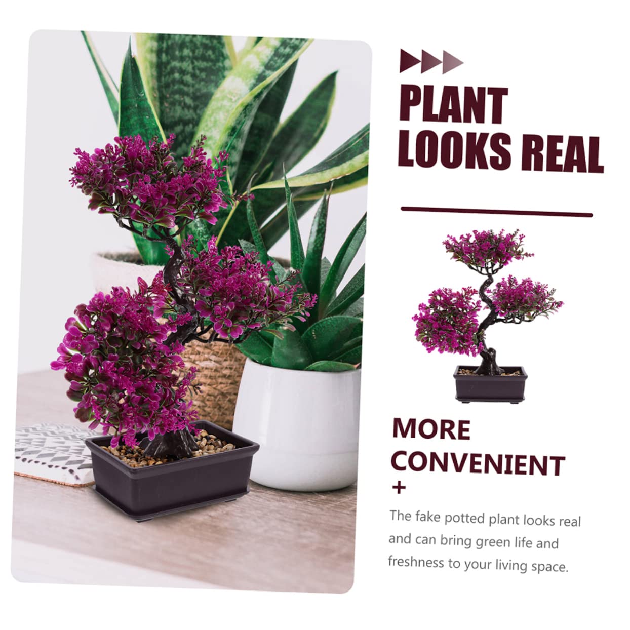 2pezzi Piante Grasse Finte Decorative Vaso Bonsai Simulato Per Decorazioni Da Stile Elegante e Moderno Facile Manutenzione e Rinnovo Degli Ambienti Adatto Per Casa e Ufficio