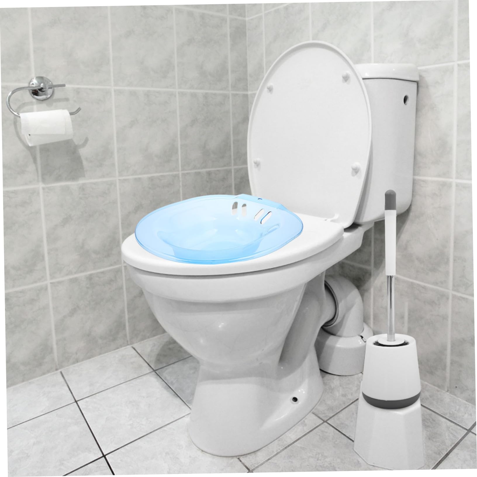 Bidé para Baño de Asiento de Plástico Azul para Posparto | Asiento del Inodoro, Uso Doméstico Residencias, Diseño Cómodo y Ergonómico