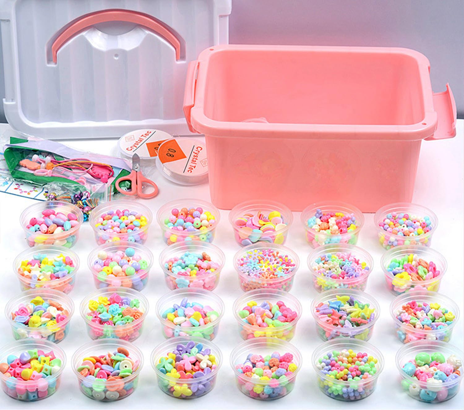 Amazon | 女の子のおもちゃ ビーズアクセサリーDIYキット 2000ピース