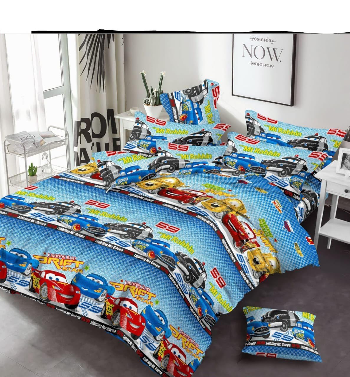 Kids Cartoon Character Comforter Set, 4 Pieces, Single Size 160x210 cm (comf10)