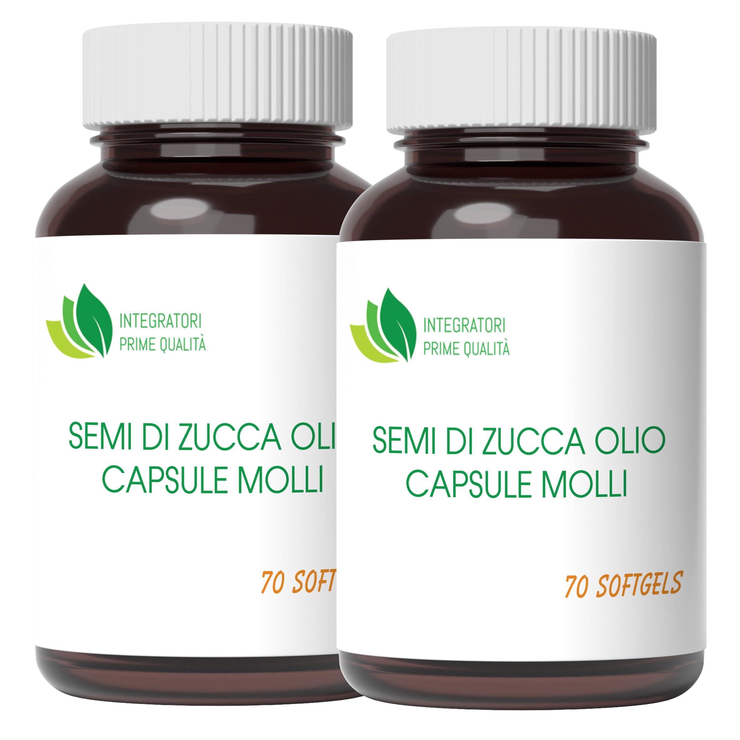 Semi di Zucca Olio Capsule Molli - 140 Softgels - Acido Linoleico Acido Oleico Omega 3-6-9 da Olio Spremuto a Freddo - 1 Perla al dì