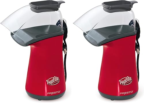 Miniatura 9 de Presto 04869 Popcorn - Taza medidora integrada + mantequilla derretida, fácil de limpiar, envoltura de cable integrada, 18 tazas, aguamarina/blanco