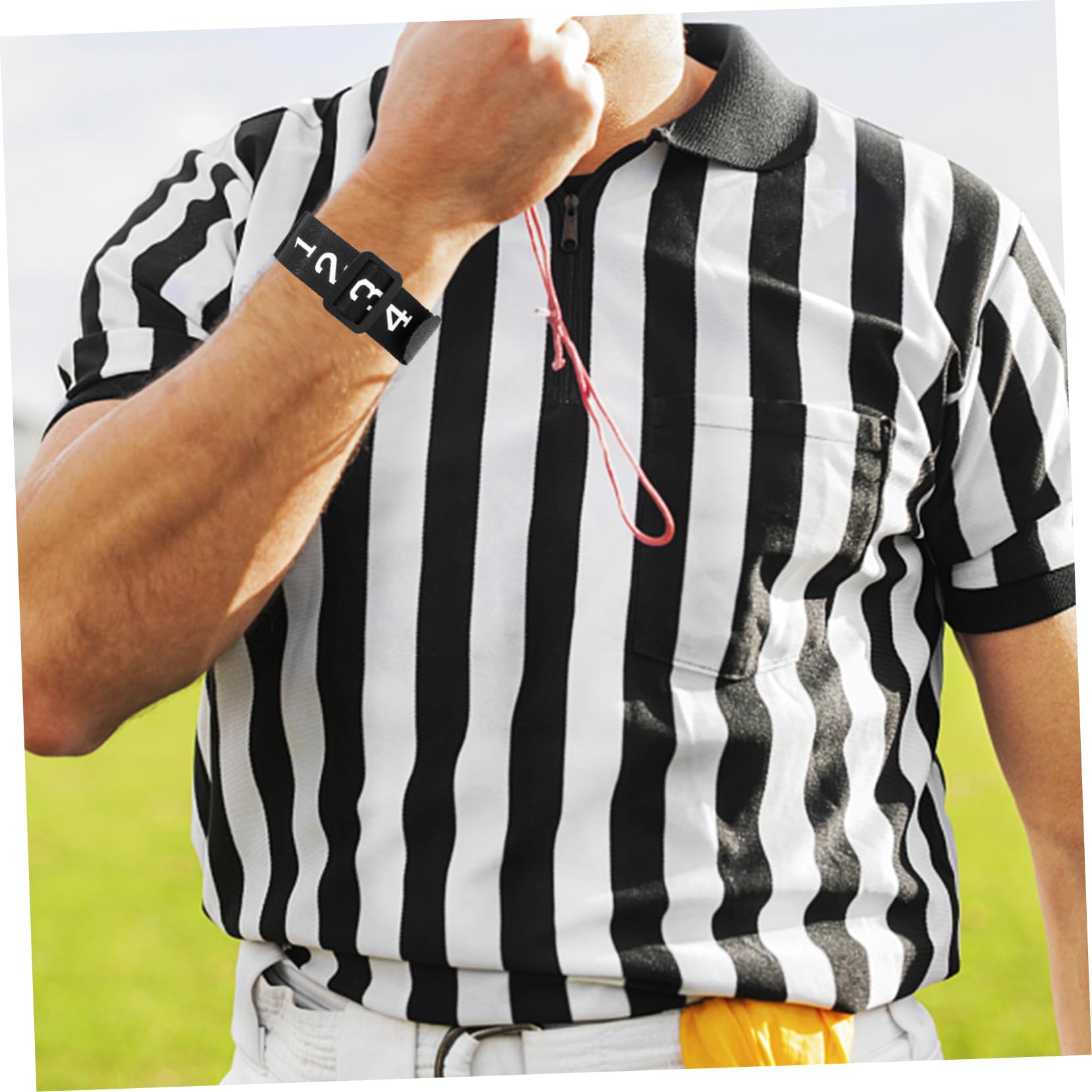 Hemobllo Kit Arbitre de Football avec Sifflets Accessoires de Incluant Clips de Cartons Jaunes Lanières Équipement pour Matchs de Soccer