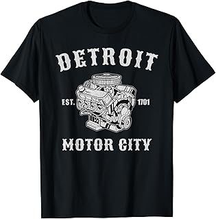 Vintage Big Block Detroit Motor City Michigan Car Enthusiast T-Shirt