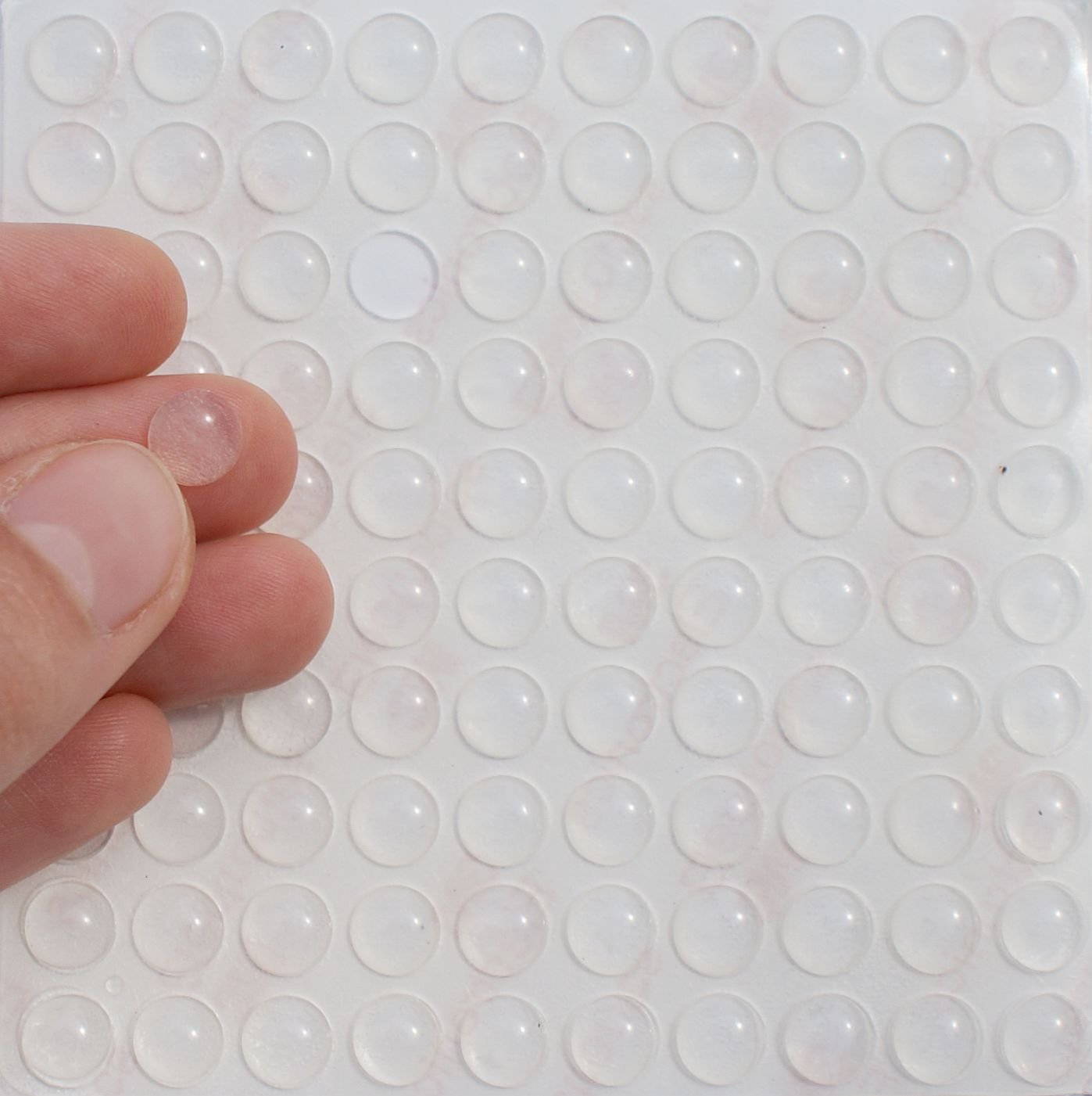 Homewaretakeaway Orange Clear Small Rubber Feet Bumpons ~ 8Mm X 2Mm ~ Self Adhesive Sticky Pads Dots Stoppers ~ Anti Scratch Anti Bang Buffering Furniture Protectors (10)